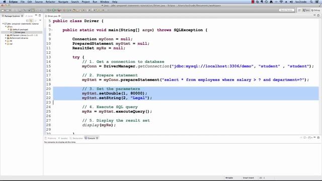 Java JDBC Tutorial - Part 5: Prepared Statements смотреть онлайн