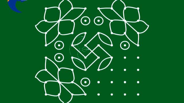 40 - Dots 8 x 8 - Small & Easy Lotus Muggu смотреть онлайн