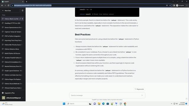 Blank line before the return statement in a Python function смотреть онлайн