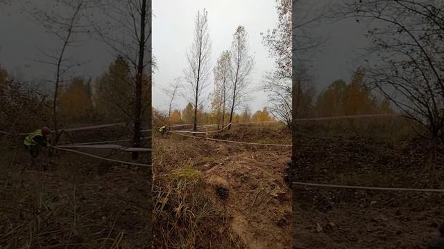 Проезд триального  спецучастка с применением лебедки