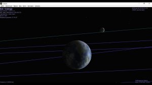 Фазы Луны, 3d-модель. Симуляция в программе Celestia
