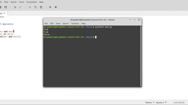 Python logical operators смотреть онлайн