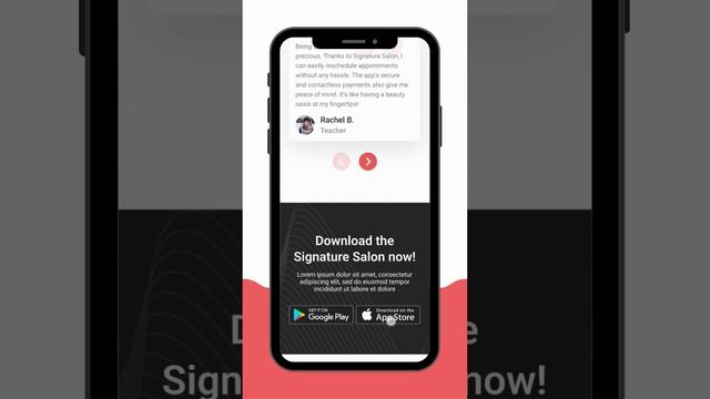 Salon Booking App Landing Page | Figma UI Kit | App Landing Page смотреть онлайн