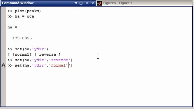 MATLAB Axis reverse and log scale properties explained смотреть онлайн