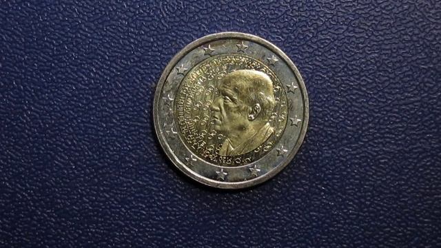 Греция, 2 евро 2016. Композитор, дирижёр и пианист Димитрис Митропулос. Menuet смотреть онлайн