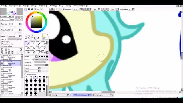 Обработка пони в Paint Tool SAI #6 смотреть онлайн