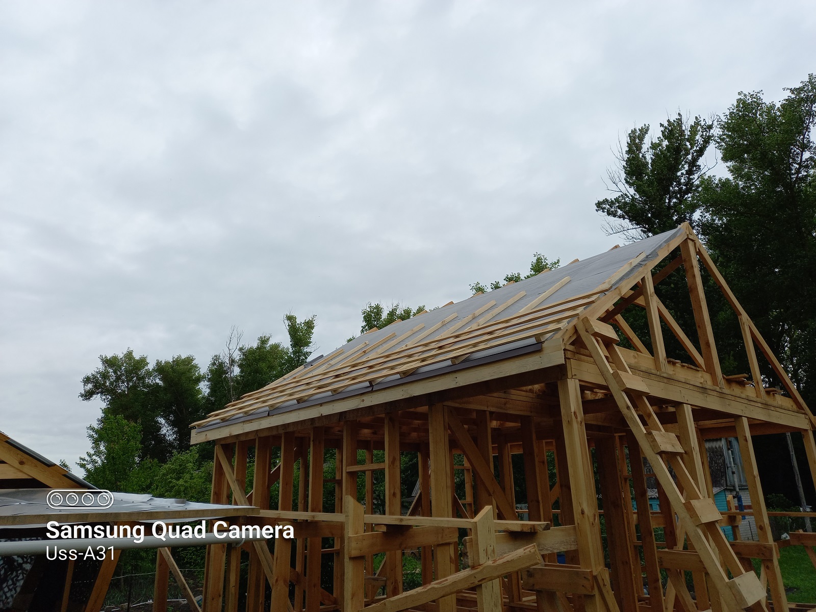 Крыша каркасного дома 6х6 м, ч.1 смотреть онлайн