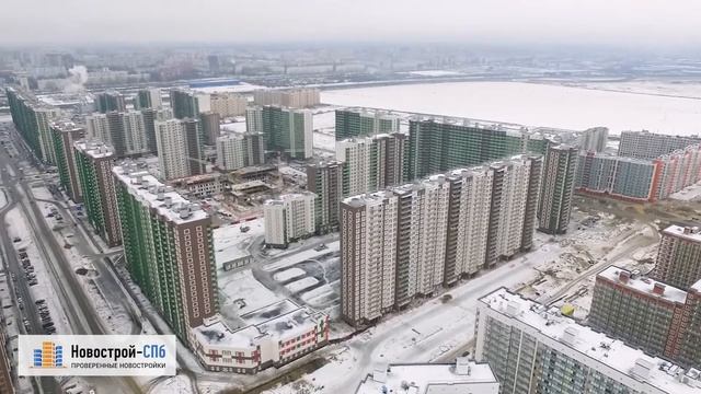 ЖК «GreenЛандия» (аэросъемка: 29.01.2017) смотреть онлайн