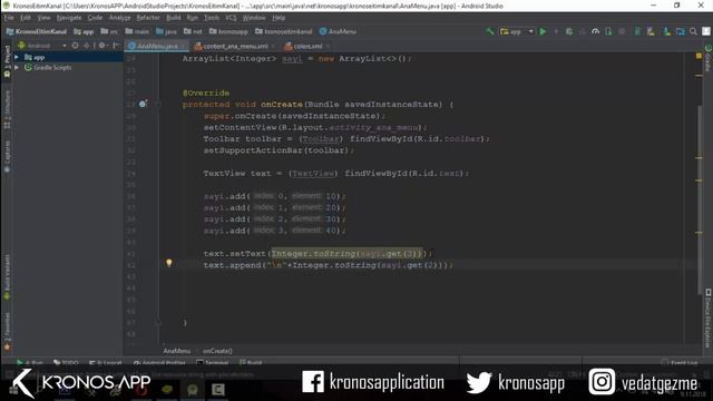 Android Studio Dersleri 12 - Değişkenler ( ArrayList İnt ) смотреть онлайн
