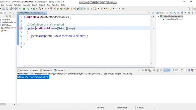 Main method in Java [Main method semantics] смотреть онлайн