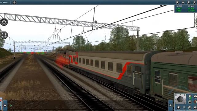 ЧС4Т с пассажирским поездом прибывает на станцию Сухиничи - главные смотреть онлайн