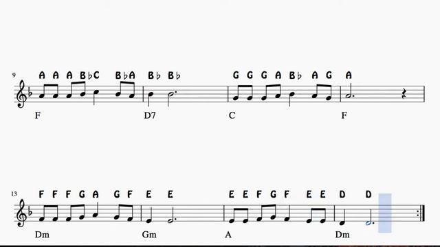 Al Atardecer de la Vida Notes Sheet music for Violin Flute Recorder Oboe At Sunset of Life смотреть онлайн