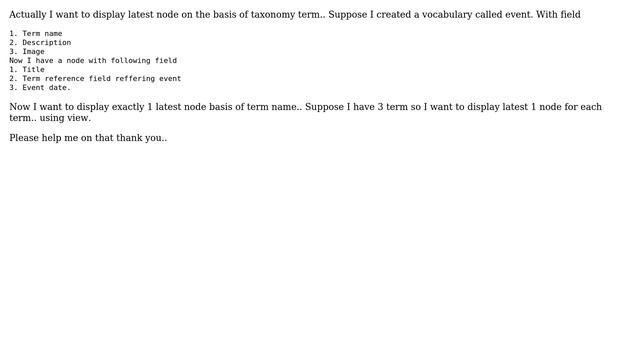 Drupal: Want to Display latest node on the basis of taxonomy term смотреть онлайн