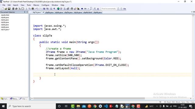 Write a java program to display Label with text "Dr. D Y Patil College" смотреть онлайн