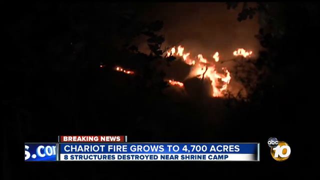 Long night ahead for firefighters battling Chariot Fire смотреть онлайн