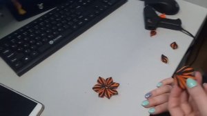 Георгиевская лента / как сделать цветок из георгиевской ленты