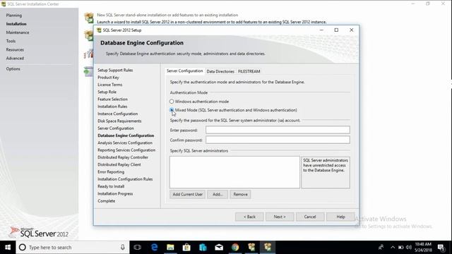 SQL Server 2012 SP1 Installation step by step смотреть онлайн
