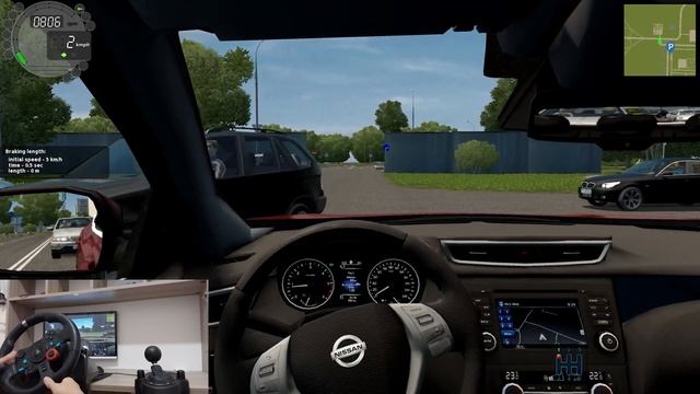 Nissan Qashqai | City Car Driving | Steering Wheel Cam смотреть онлайн