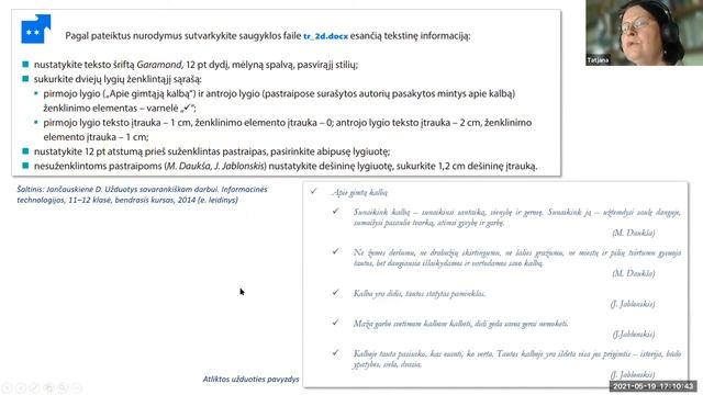 TEKSTINIŲ DOKUMENTŲ MAKETAVIMAS: Skiltys, stiliai, numeravimas / ženklinimas, tabuliavimas. смотреть онлайн