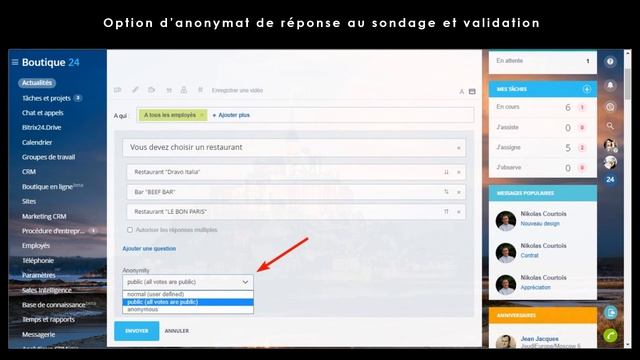 Actualités_Créer des sondages dans Actualités de Bitrix24 смотреть онлайн