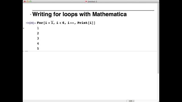 Writing for loops using Mathematica смотреть онлайн