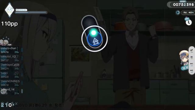 [osu] Masayuki Suzuki feat. Suu - GIRI GIRI (TV Size) [Insane] mouse, gamplay +DT смотреть онлайн