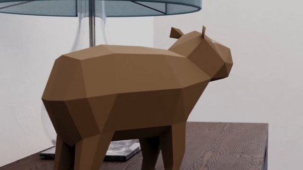 lowPolysm Capybara 3d papercraft model