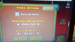 как зделать геометрию даш в полноэкранный режим и обратно на пк