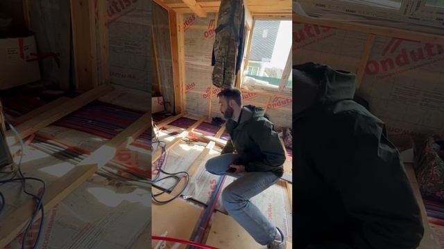 Уклада теплого пола в каркасной бане смотреть онлайн