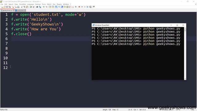 Writing Data to File using write Method in Python (Hindi) смотреть онлайн