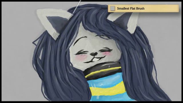 Temmie from Undertale (art academy speedpaint) смотреть онлайн