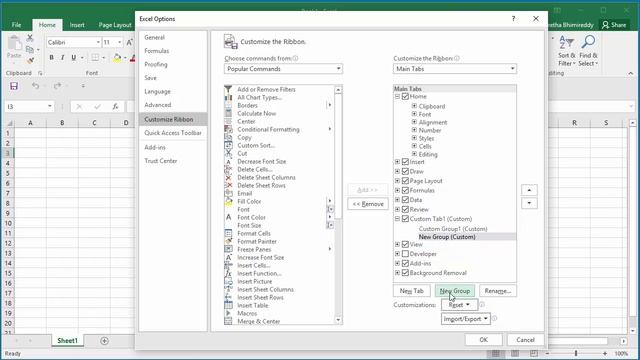 How to Customize Ribbon and Add a New Tab in Excel 2016 смотреть онлайн