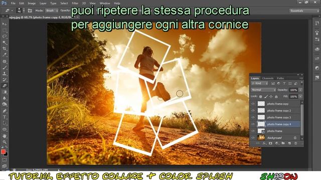 Tutorial Photoshop CS6 - Effetto Collage + Color Splash смотреть онлайн
