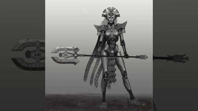 Necron Pariah Digital Painting Timelapse