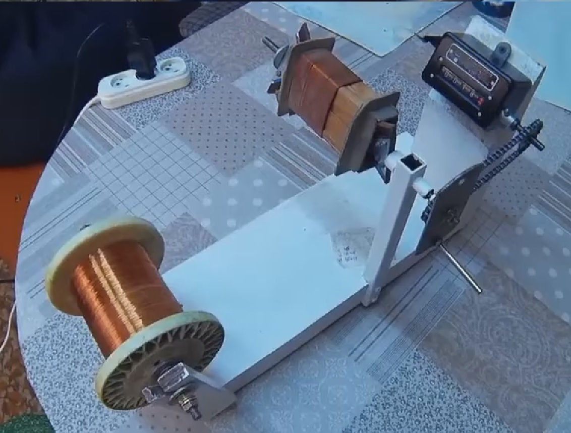 самодельный станок для намотки катушек. смотреть онлайн