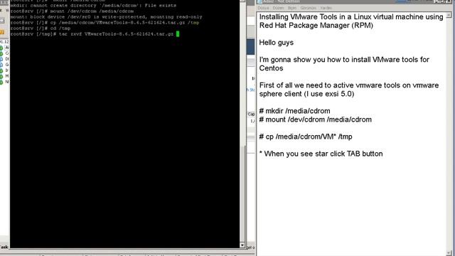 Installing VMware Tools in a Linux virtual machine using Red Hat Package Manager смотреть онлайн