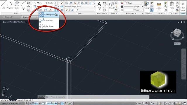 AutoCAD 3D Tutorial - Draw a Table смотреть онлайн