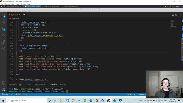 The Odin Project - Ruby Caesar Cipher смотреть онлайн