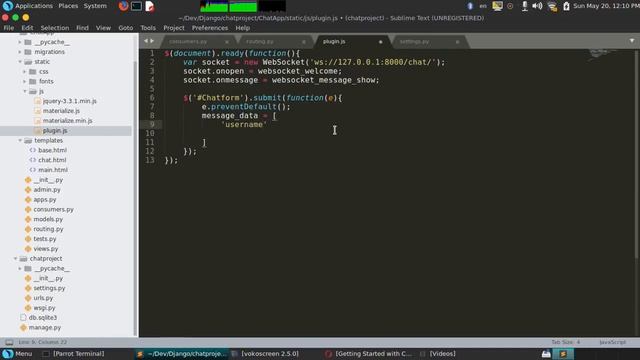 7 Real Time Chat with Django channels Create WebSocket смотреть онлайн