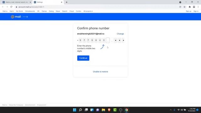 How to Recover Mail.ru Account l Reset Mail.ru Password 2021 смотреть онлайн
