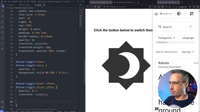 Cloning Google Font's Light/Dark Mode Toggle смотреть онлайн