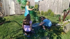 Пальма из пластиковых бутылок. Вечнозеленое растение.