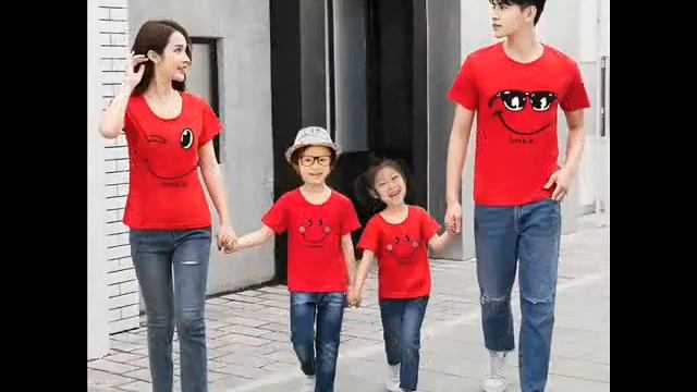 Хлопковая одинаковая одежда для всей семьи футболка мамы папы и ребенка модная с короткими рукавами смотреть онлайн