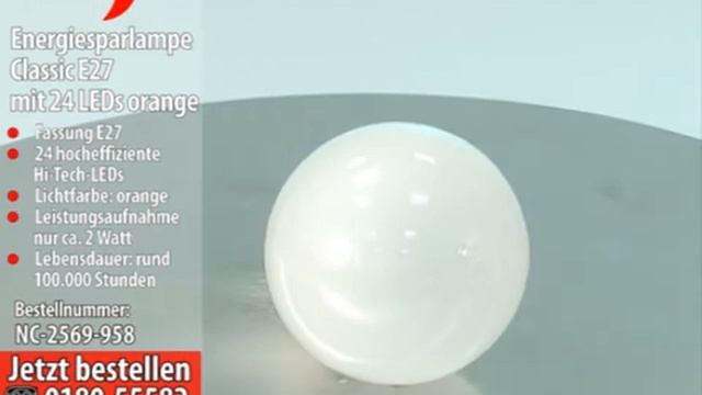 LED-Lampe Classic, 24 LEDs, orange, E27 (230V) смотреть онлайн