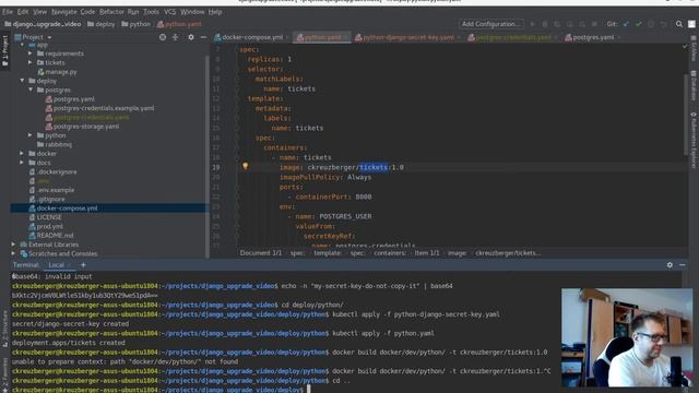Django and Kubernetes - Part 4: Django Deployment + Postgres смотреть онлайн