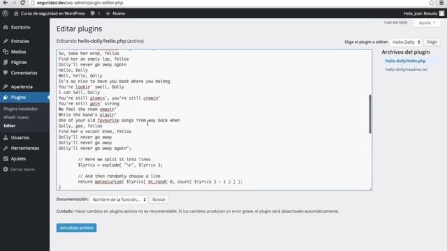 Curso de seguridad en WordPress #4 Modificando wp config php смотреть онлайн