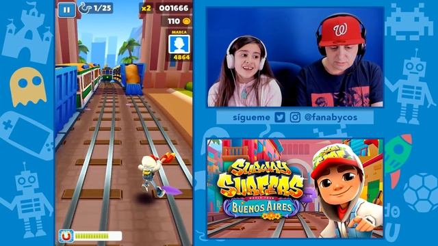 SUBWAY SURFERS Buenos Aires - Reto de móvil con Aby смотреть онлайн