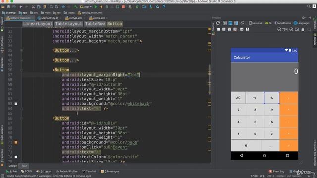 Calculator Android App | Kotlin tutorial | Part 7 - Margin Buttons смотреть онлайн