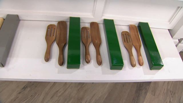 Mad Hungry Set of 3 2-Piece Acacia Wood Spurtles on QVC смотреть онлайн