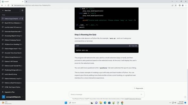 Making a easy and hard mode on quiz python смотреть онлайн